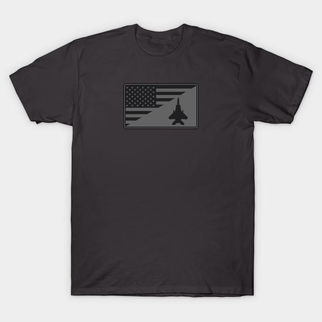 F-15 Eagle US Flag Patch (subdued) T-Shirt by TCP